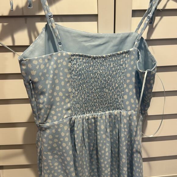 Nordstrom Socialite lined MIDI Dress with rushed back and adjustable straps. - Picture 4 of 10